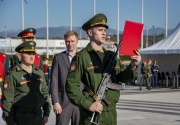 Более двухсот атлетов приняли военную присягу в Олимпийском парке Сочи